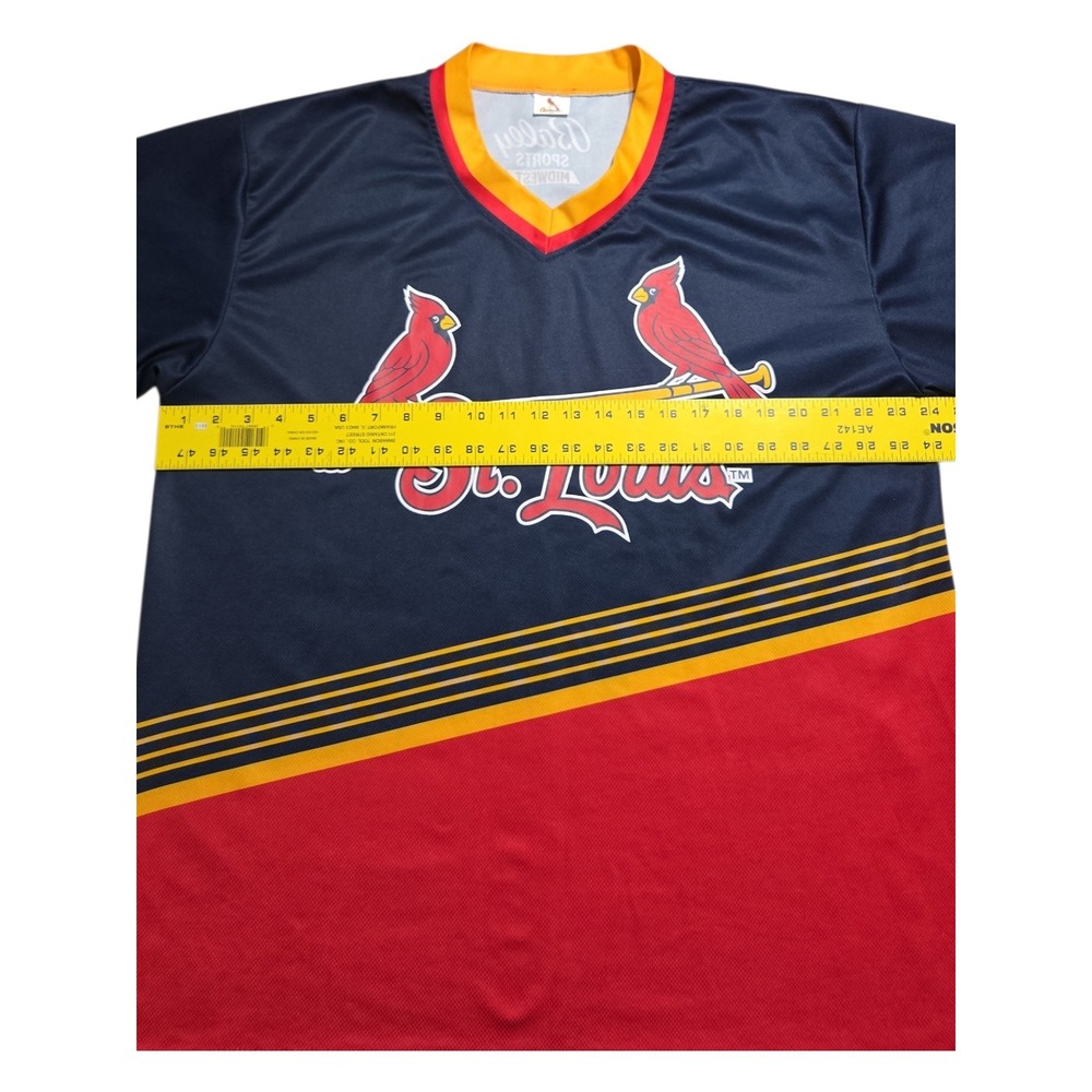 St. Louis Cardinals Bally Sports Midwest Long Sleeve Jersey Mens XL - Picture 8 of 10